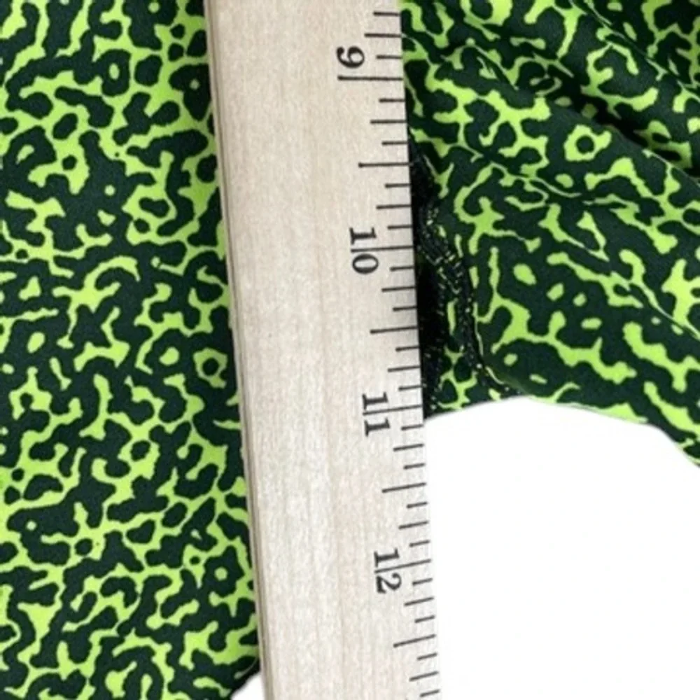 Nike Pro Leggings Women‎ M Green Black Mezzo Dri-Fit Compression Tights Abstract